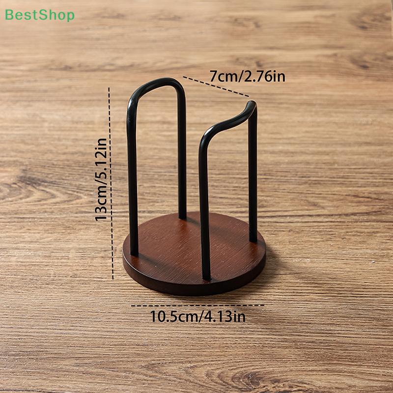 Papierbecherhalter, Holzsockel Metallrahmen Aufbewahrungsregal für Einwegbecher Schreibtisch Couchtisch Ablage Teebecher Organizer