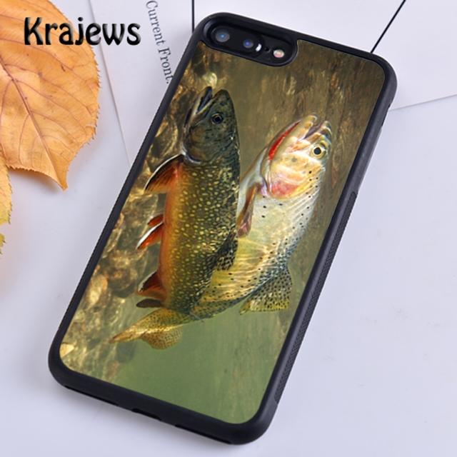 Krajews Rainbow Trout Fishing Skin Phone Case Cover For iPhone 17 Air 16 15 14 plus 12 13 pro max coque Fundas