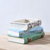 Elegant Ceramic Book Vase Unique Flower Pot Holder Multi-purpose Simulation Succulent Vase  Study