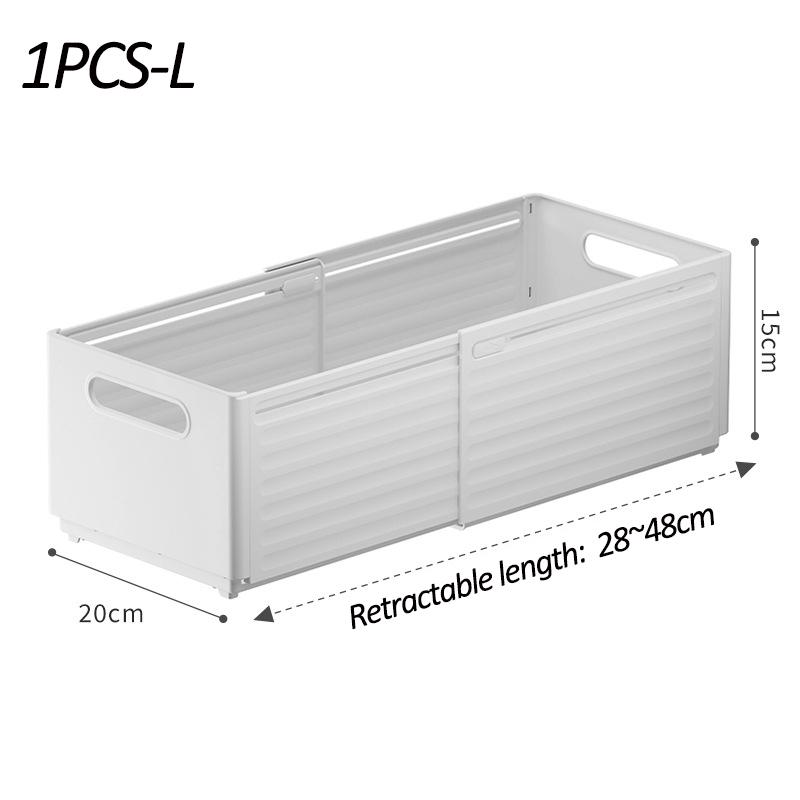 Length Retractable Drawer Organizer Adjustable Cabinet Storage Box Stackable Kitchen Organizers Sorting Storage Box
