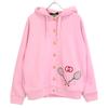 Gucci 572808 Pink Tennis Logo Gold Button Hooded Parka Jacket S pinkUsed