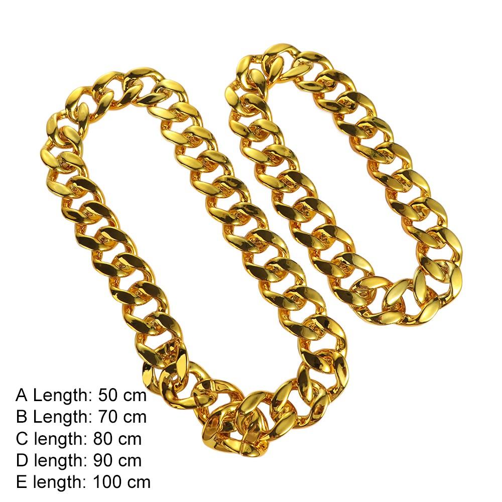 Hip-pop Plastic Fashion Jewelry Men Exaggerated Necklace Punk Thick Chain Necklace Sweater Chain