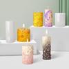 Easy to Use Sturdy Silicones Molds Home Accessory Portable for Customes Candle Creation with Fine Flowers Embossments