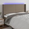 VidaXL LED Headboard Bedroom Furniture Double Bed Accessory Head of Bed Frame Interior Taupe 3123778