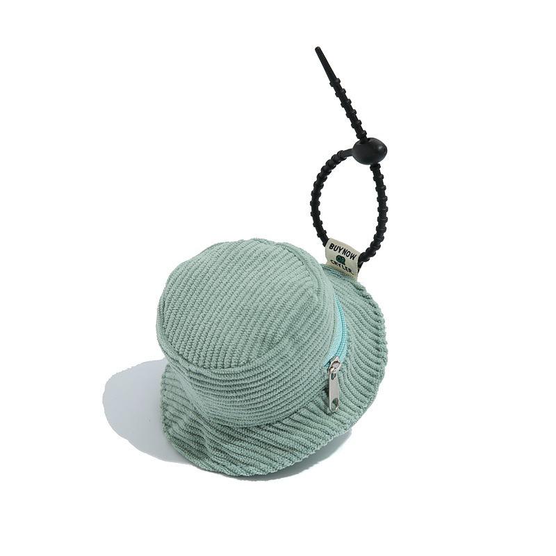New Personalized Smiley Face Mini Bucket Hat Cute Earphone Bag Change Bag Niche Portable Creative Keychain Pendant