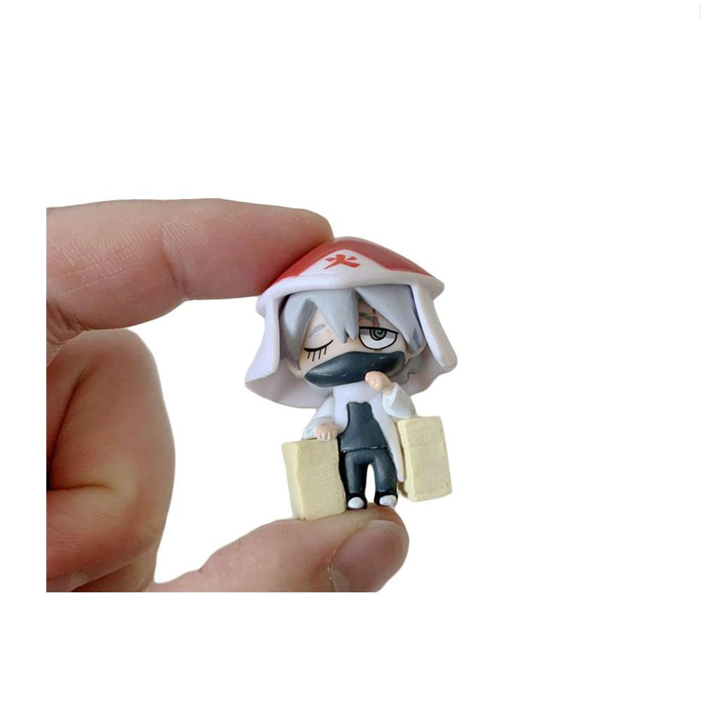 1 Pc Anime Naruto Hatake Kakashi Ninja PVC Model Small Statue Sitting Office Style Design Collection Kid Toy