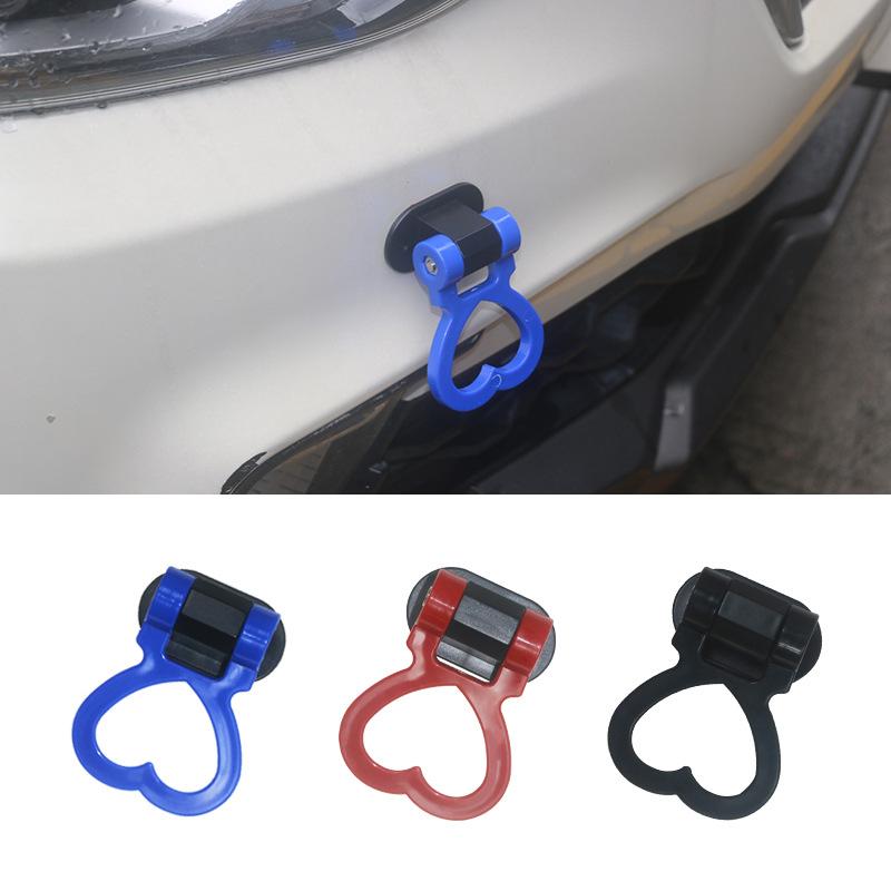 Heart Shape Car Styling Trailer Hooks Sticker Decoration Car Auto Rear Front Trailer Simulation Racing Ring Vehicle Towing Hook