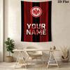Name Custom Eintracht Frankfurt logo Wall Tapestry Aesthetic Wall Hanging Printed Fabric Blanket Decorative Tapestries for Bedroom Living Room Home De