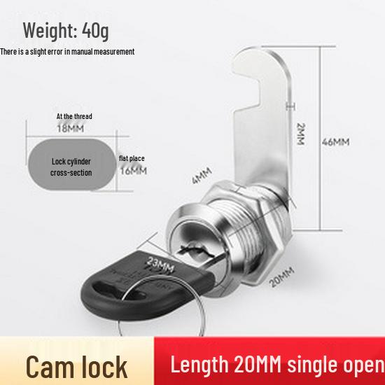 Sheet Metal File Cabinet Lock - Core Security for Employee Storage, Door, Mailbox, and Locker Cabinets
