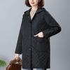 Spring Autumn Retro Comfort Versatile Rhombic Lattice Ligh Cotton Loose Women Parkas Down Cotton Jacket Warm Coat Female