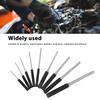 9pcs Roll Pin Punch Set Hardened Steel Removing Pin Punch Tool with Red Storage Pouch For Watch Repair Jewelry Craft