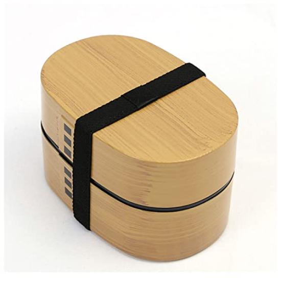 Tatsumiya HAKOYA Wappa Bento Brown Japanese-Made Box, 520ml, Small,