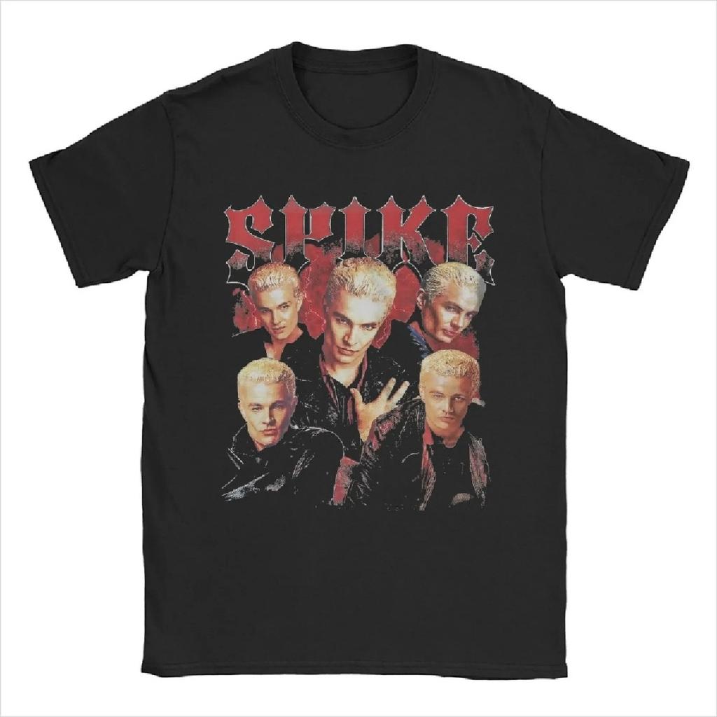 Buffys The Vampires Slayers Spike T Shirts For Women Novelty T-Shirt Round Collar Tees Short Sleeve Tops Graphic