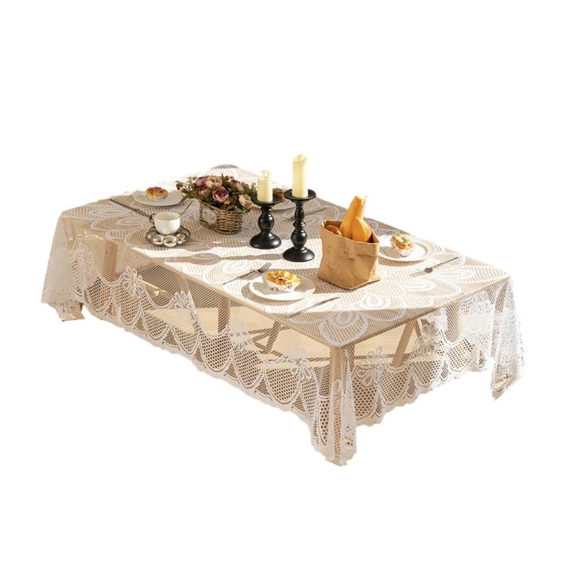 

Classical Lace Fabric Tablecloth Table Cloth WrinkleFree Design for Home and Event Use Decorations 55x78.7inch