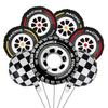 7Pcs Racing Tire Aluminum Film Balloon Set Racing Theme Wedding Birthday Party Decoration Balloon