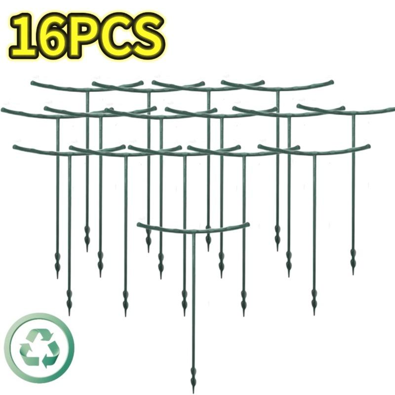 1-16PCS Plastic Plant Support Pile Frame Greenhouse Arrangement Semicircle Fixed Rod Indoor Flower Plant Vine Climbing Bracket