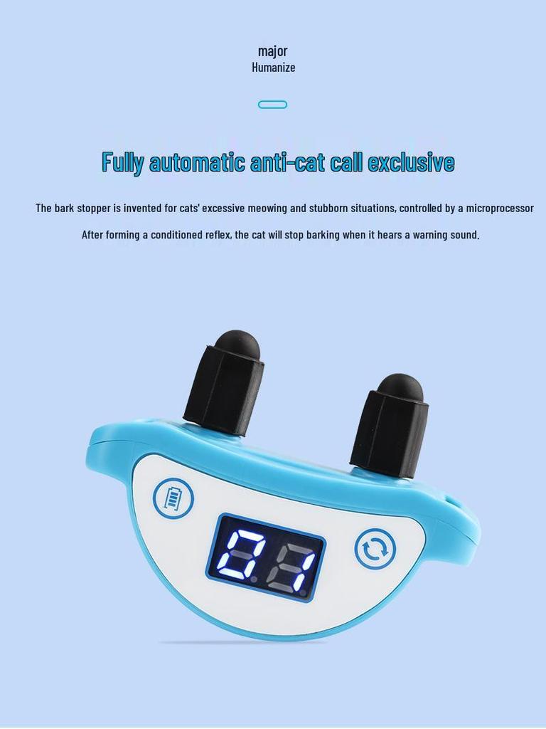 Smart Waterproof Cat Anti-Meow & Barking Collar