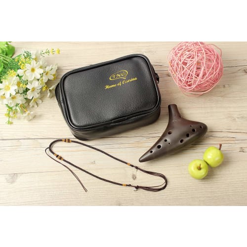 TNG Ocarina, 12-Hole, Single Soprano, F Key, Purple Sand, Red Clay, SF (Includes Fingering Chart) (Includes Case), Premium Quality for Wind Instrument