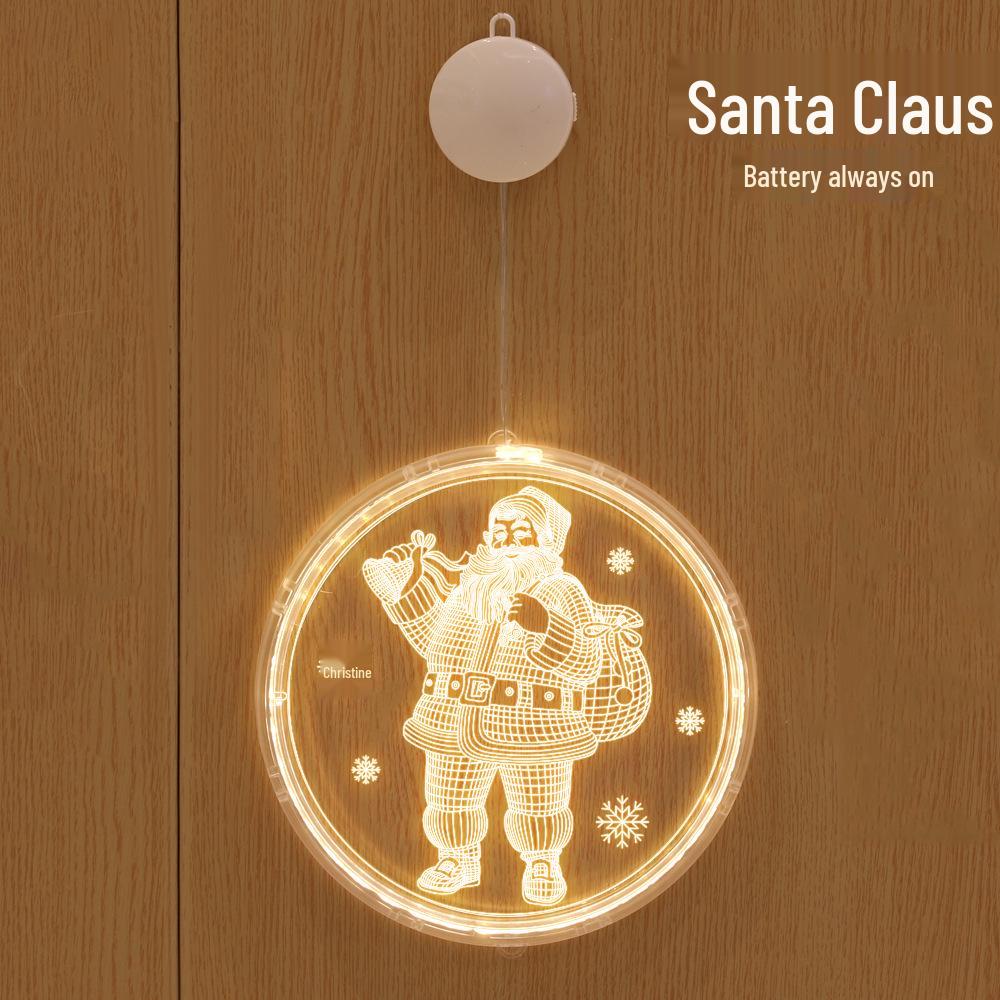 LED Neon Christmas Decoration Lights with 3D Letter Suction Cup, Acrylic Pendant, and Room Atmosphere Colored String Lights