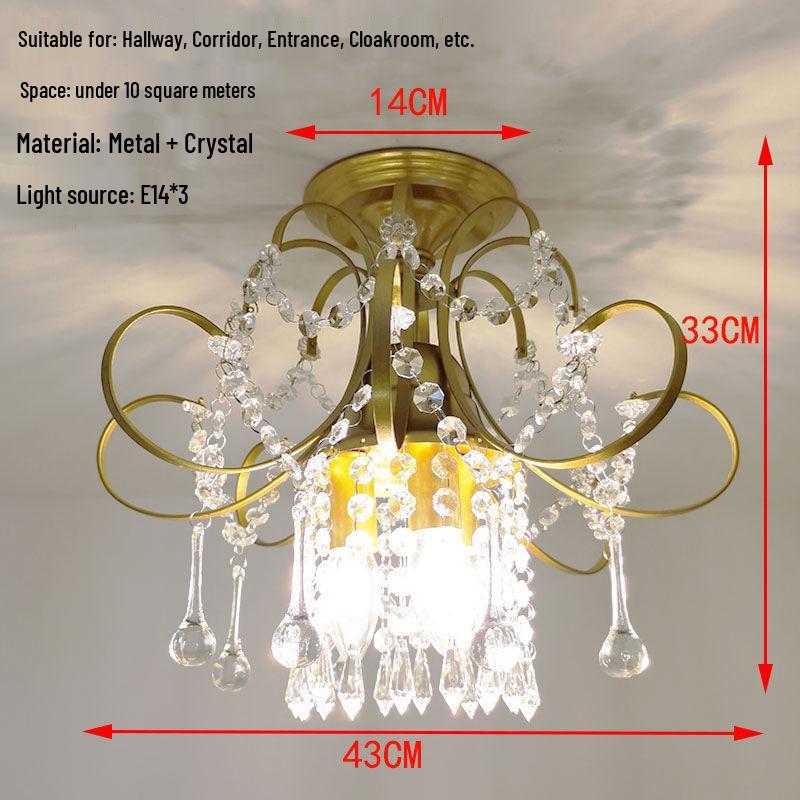 Crystal Chandelier for Bedroom, Hallway, or Living Room - European/American Style, 2025 Model