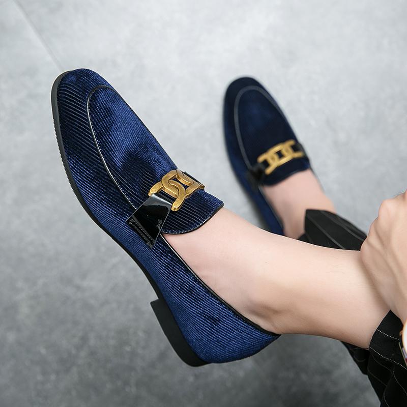 Fashion Plus Size 38~48 Mens Loafers Brand Corduroy Casual Leather Designer Vintage Slip-on Classic Men Driving Wedding Male Dress Shoes