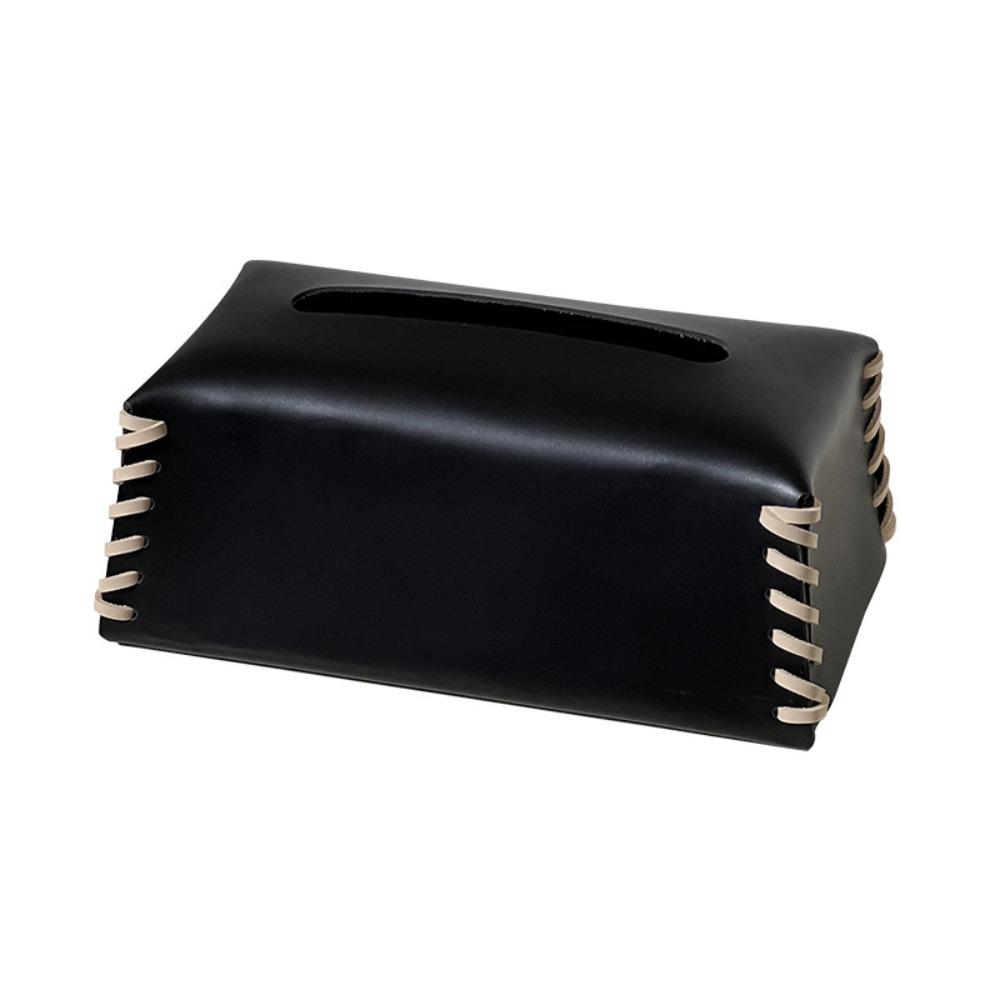 Luxury Woven Tissue Box PU Leather Paper Towel Cover Creative Napkin Case  Living Room