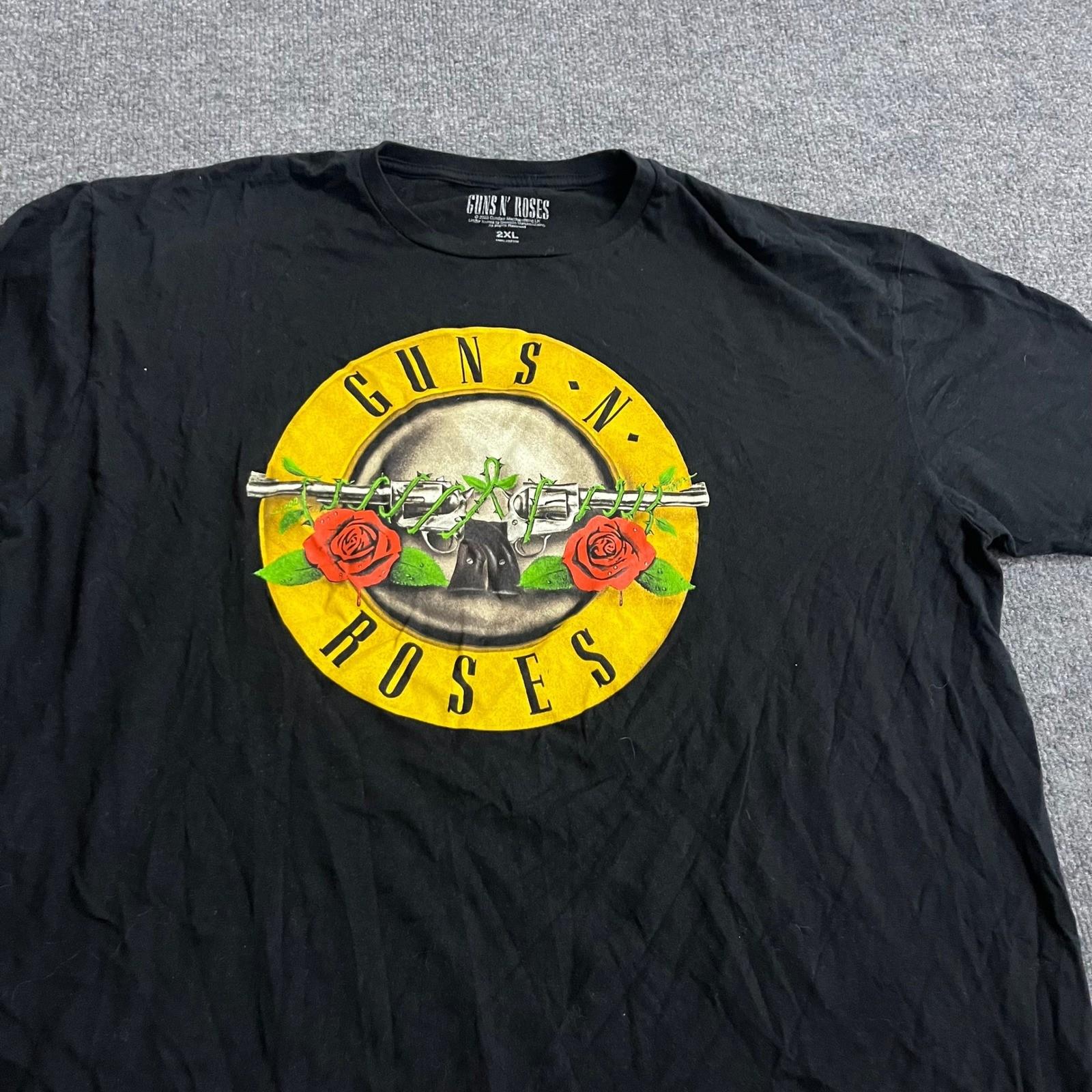 Guns N Roses T-Shirt Mens Size 2XL Black Graphic Band Tee Short Sleeve Rock XXXL