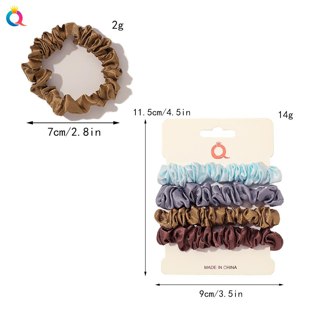Mode Großer Haargummi Satinband Set Mädchen Einfacher Pferdeschwanz Leder Set Kugel Haarband