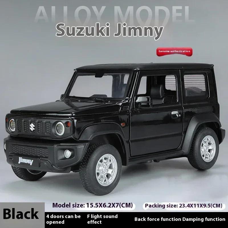 1:24 Suzuki Jimny SUV Tout-Terrain Modèle Réduit en Alliage Métal Moulé Sous Pression Véhicule Son & Lumière Collection Présentoir Hobby Décoration Cadeaux Pour Garçon