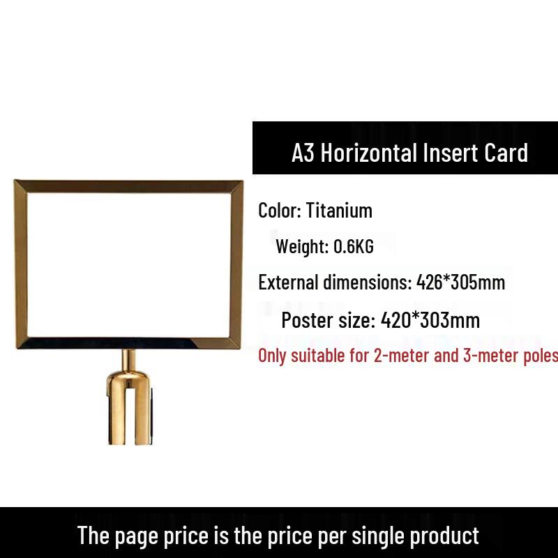 HANDUNYOU Retractable Belt Barrier Stanchion with A3 Sign Holder