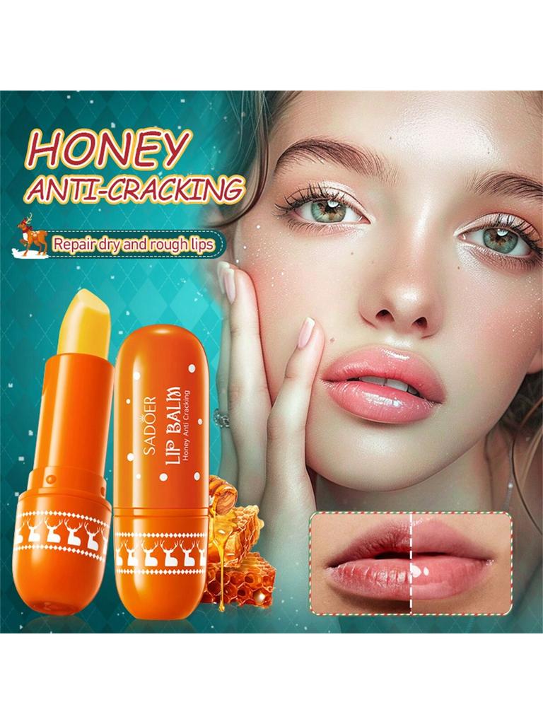 Christmas HONEY ANTI-CRACKING Lip Balm Prevent Dryness And Cracking. Moisturizing And Nourishing. Re