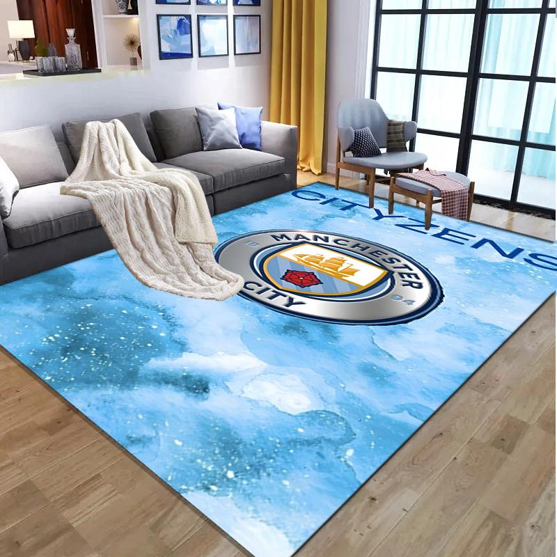 Manchester Football FC Pattern Rug, Indoor/Outdoor Mat, for Picnic, Gameroom, Bedroom, Office, Living Room, Home Decor Carpet, Birthday Gift