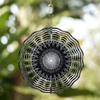 Czarno-biały metalowy wiatraczek 2D do ogrodu, dekoracja zewnętrzna, nowoczesny okrągły design, prezent świąteczny dla mężczyzn, kobiet, na podwórko domowe