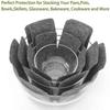 Anti-scratch Felt Cookware Protectors Pot And Pan Dividers Pads Protective Separators For Pans Bowls Plates Kitchen Accessories