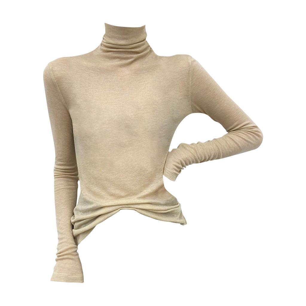 High-neck Sweater Knitted Undershirt Knitted Sweater High-neck Pullover Sweater For Women