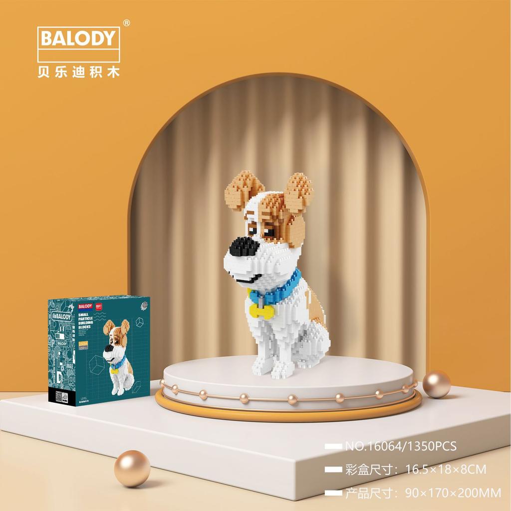 Kawaii Pet Building Blocks Doberman Shiba Inu Poodle Mike Dog Mini Bricks Cat Figure Husky Schnauzer Model Toys For Kids Gift