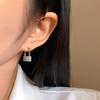 A-grade zircon U-shaped lock ear buckle design earrings, new popular high-end personality, suitable for autumn and winter earrings