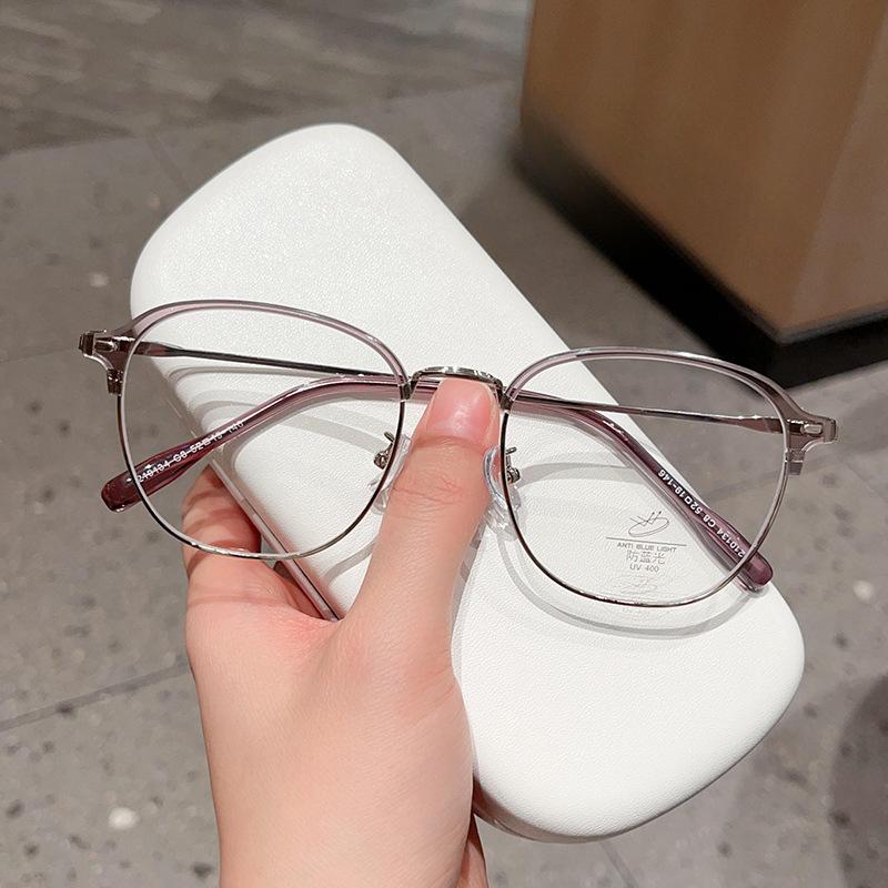 

Модная круглая оправа для очков холодного коричневого цвета с бровями для мужчин и женщин может быть оснащена очками по рецепту для близорукости