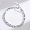 Korean Style Sterling Silver Crystal Beaded Bracelet for Women - Simple, Personalized Gift for Girlfriend or Bestie