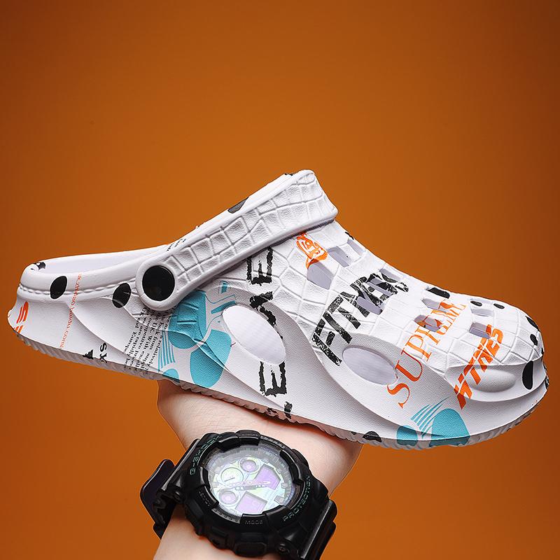 Тапочки мужские летние 2024 новые нескользящие домашние модные водонепроницаемые мужские — фото 4