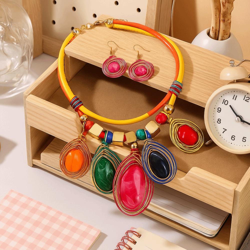 Hook Choker Costume Jewellery Safe Reliable Dangle Earrings Earrings Necklace Set  Jewelry Gift