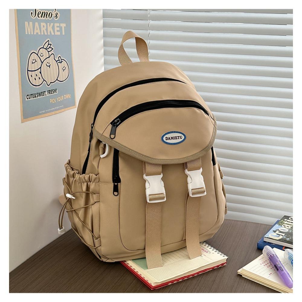 

Korean version ins versatile tooling style schoolbag female student large capacity Japanese backpack travel backpack хаки