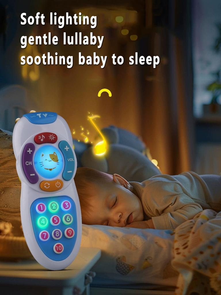 Baby Remote Control Toys Montessori Early Education Mobile Phones for Babies Soft Lighting and Gentle Lullabies Baby Easter Holi