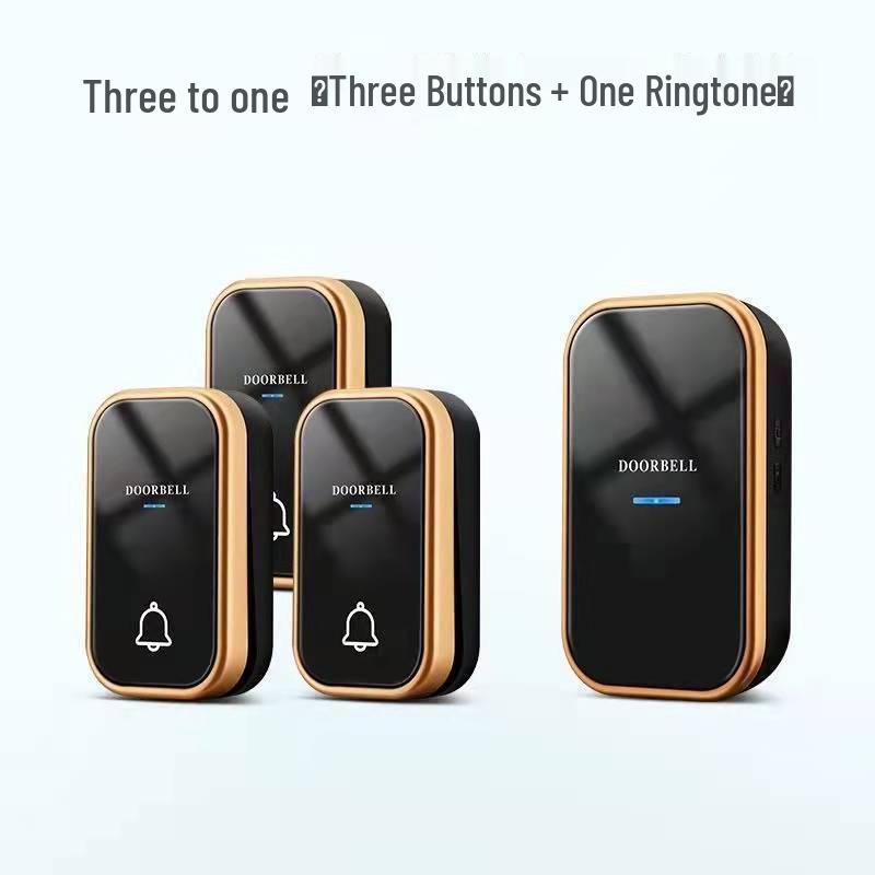 Battery-Free Wireless Doorbell: Waterproof, Long-Range, Smart Call for Home or Office.