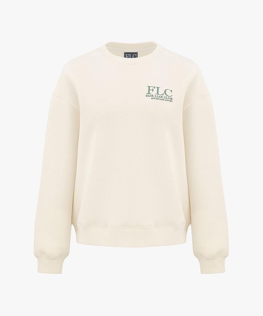 FAIRLIAR CLUB Effortlux Crewneck Sweatshirt_Ivory