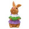 Handcrafteds Easters Bunnys Resins Figurine for Festive Home Decoration and Seasonal Celebration