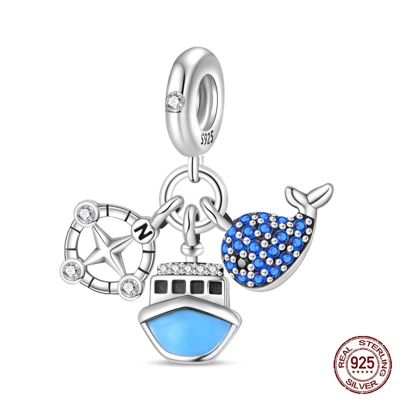 New Copper Fashion Glowing Space Astronaut Spaceship Charms Beads Fit Brand Original Bracelet Diy Jewelry Gift