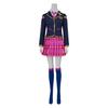 Song Hana Cosplay Anime Costume School Girl D.va JK Uniform Top Coat Skirts Suit Halloween Dva 3rd Party Outfit for Women