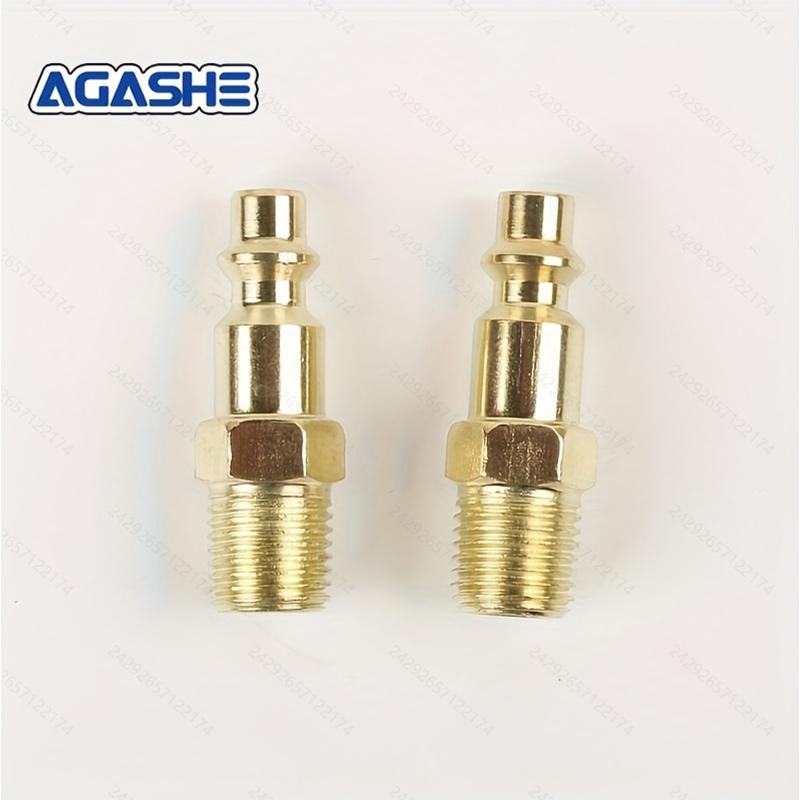5pcs Quick Coupler Set, 1/4NPT Metal Air Hose Fittings, Universal Thread Standard, Brass Coupler Caps for Air Compressor