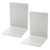 2Pcs Metal Bookends Solid Color Sturdy Metal Construction Anti-Slip Pad Design Desktop Bookend Metal Bookshelf